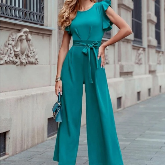 🌟 SHEIN Solid Belted Surplice Dress🌟 - Picture 4 of 8